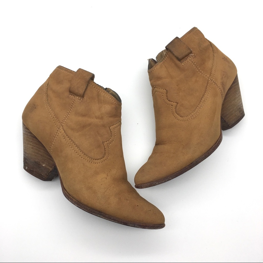 Frye Reina Brown Suede Booties